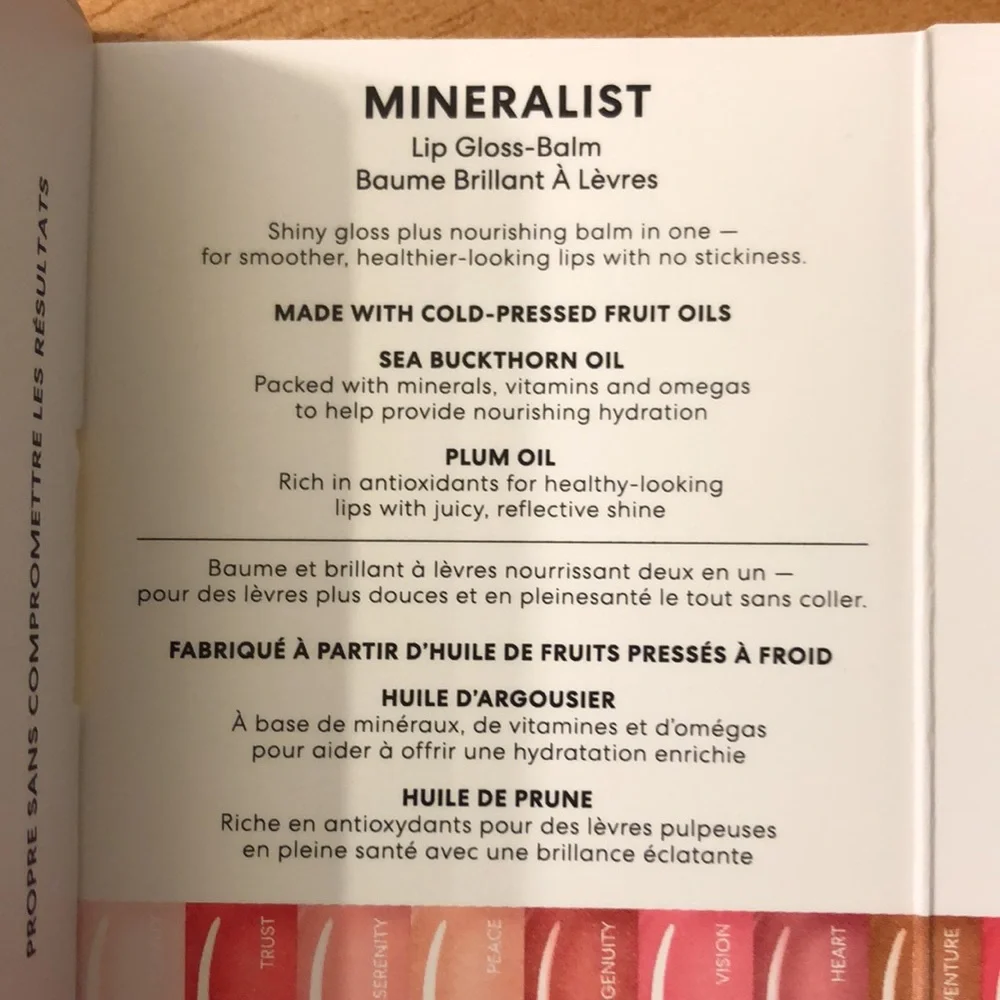 NWT bareMinerals Mineralist Lip Gloss - Balm Mini in Sincerity